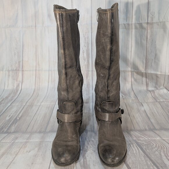 Tamaris Women's EUR 39 Brown Leather Knee High Side Zip Equestrian Riding Boot - Picture 1 of 10